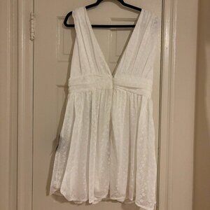 Lulus low cut white dress- XL
